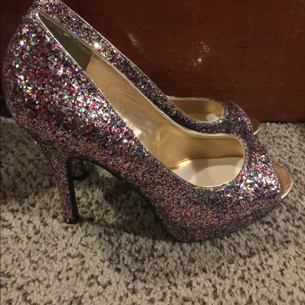 Brand new Candie's  multi color sparkle high heel